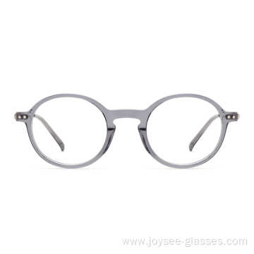 Wholesale High Quality Cheap Price Retro Round Clear Lenses Acetate Eye Glasses Frames